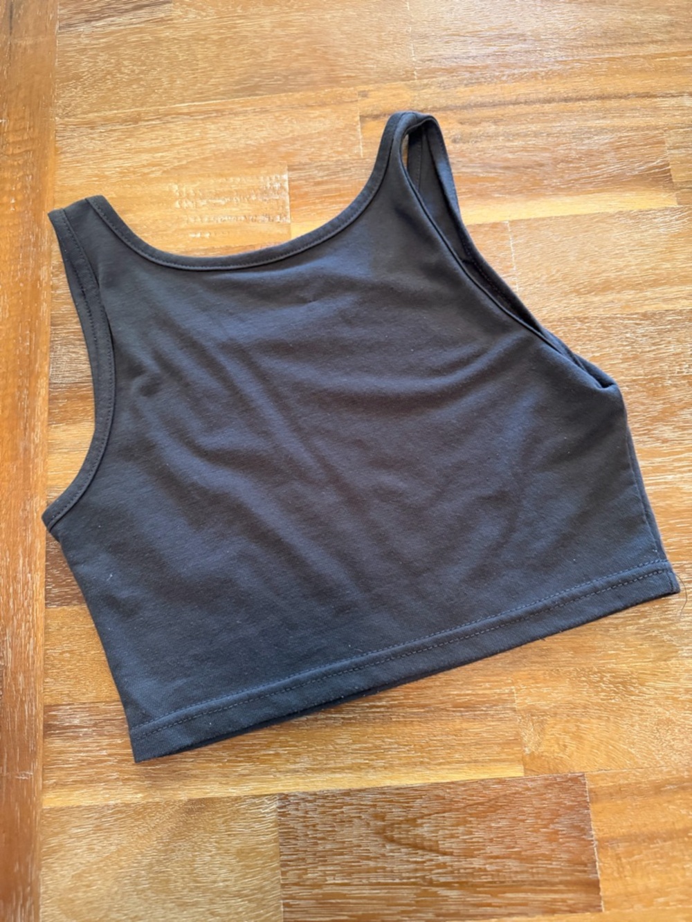 SHEIN Grey Racerback Cropped Tank - Picture 3 of 3